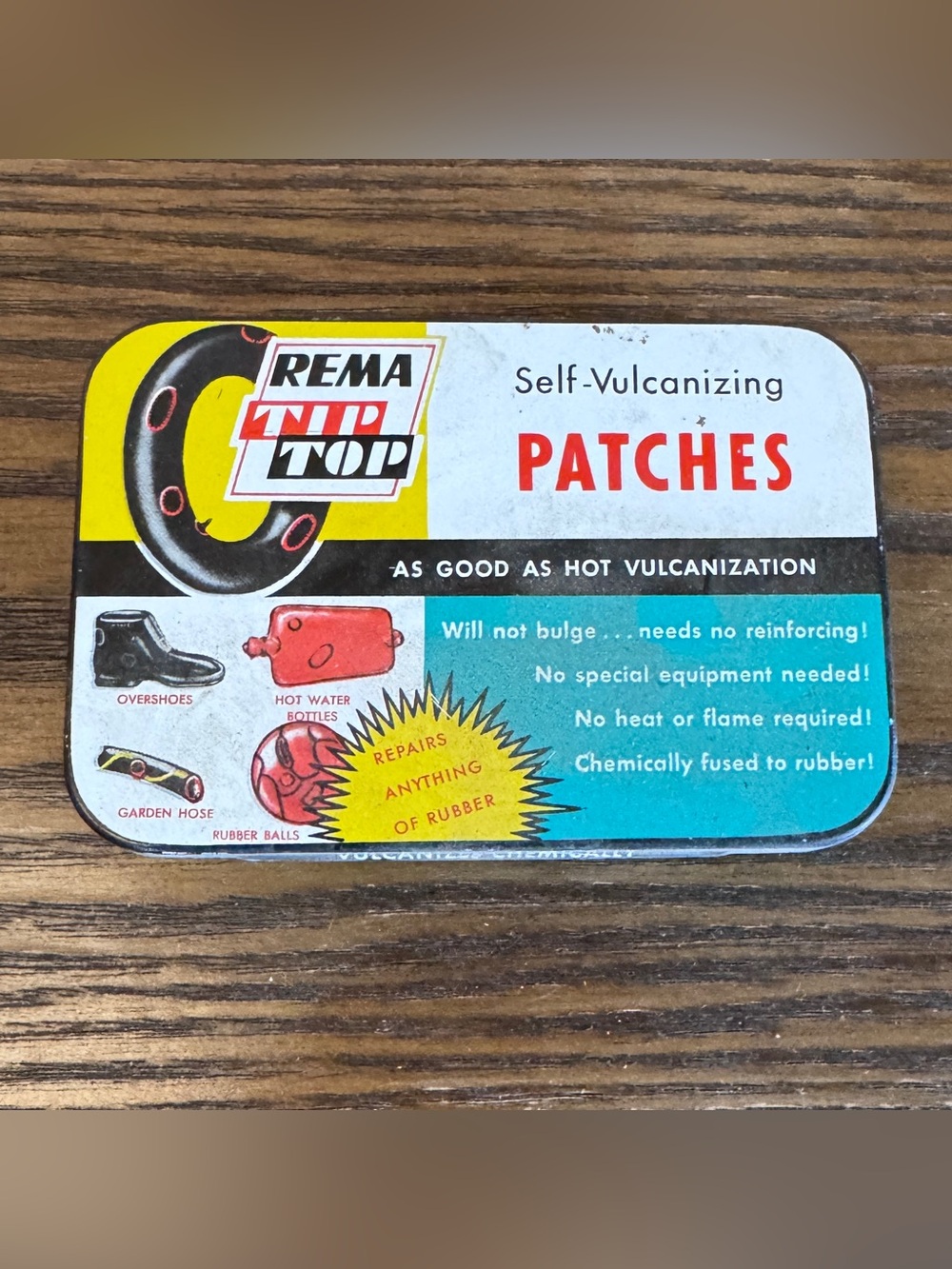REMA TIP TOP Self-Vulcanizing Patches - White, Yellow, Red, Black, Aqua
